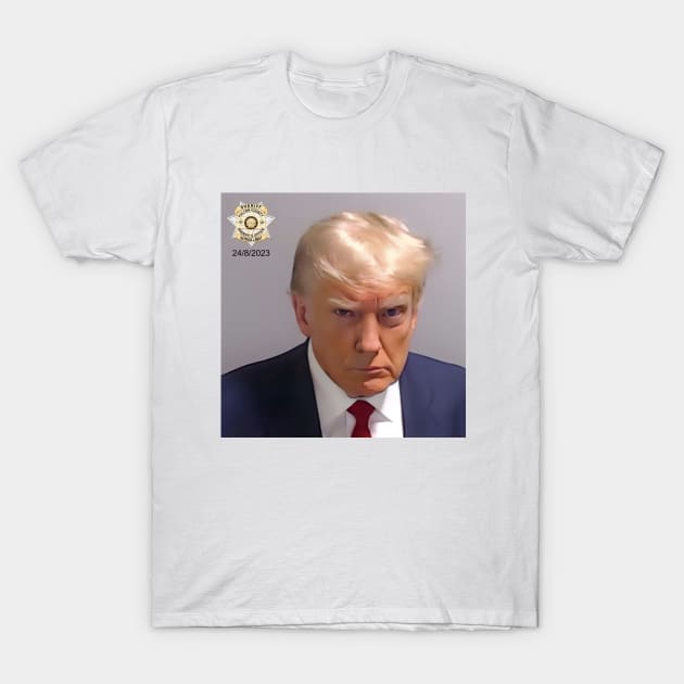 Trump Mugshot Fulton County Jail Atlanta Georgia T-Shirt by Danemilin
